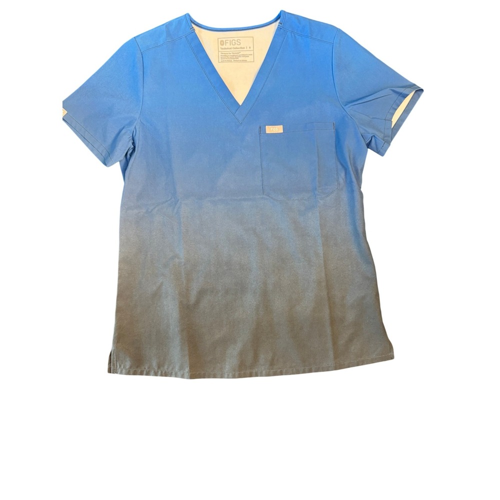 FIGS FreeX Limited Edition Milky Way Ombre Catarina Scrub Top - Small EUC